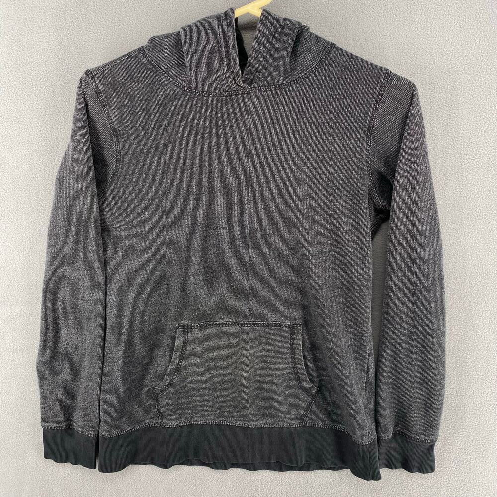 Pact Organic Cotton Pullover‎ Hoodie Womens S Black Front Pocket Lounge Travel